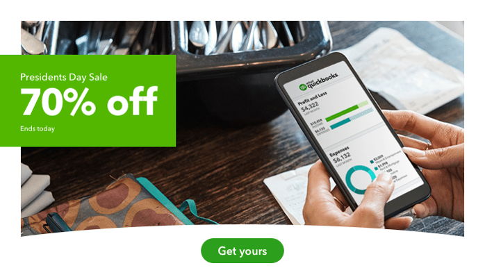 QuickBooks Online 70% Off Sale