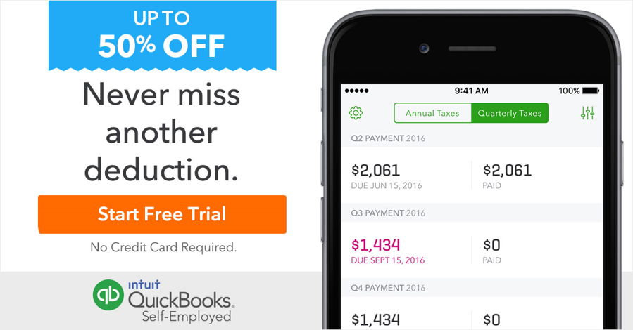 50% Off QuickBooks Self-Employed